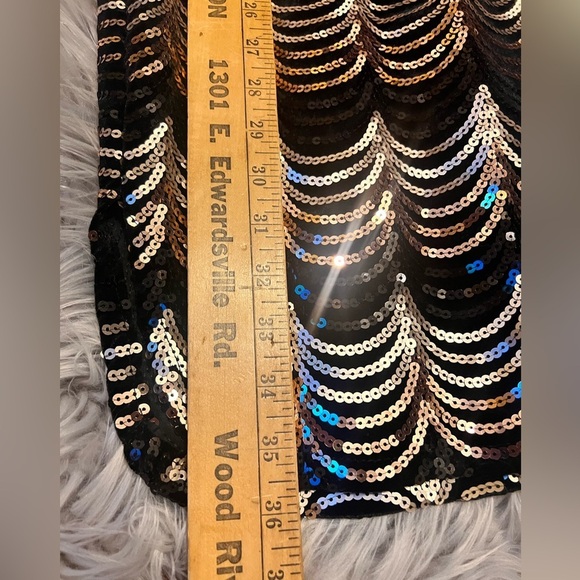 Premier Amour Sequin Off Shoulder Zipper Back Cocktail Dress size 4 - Picture 9 of 9